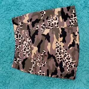 Like an Angel Camo and Leopard Mini Skirt